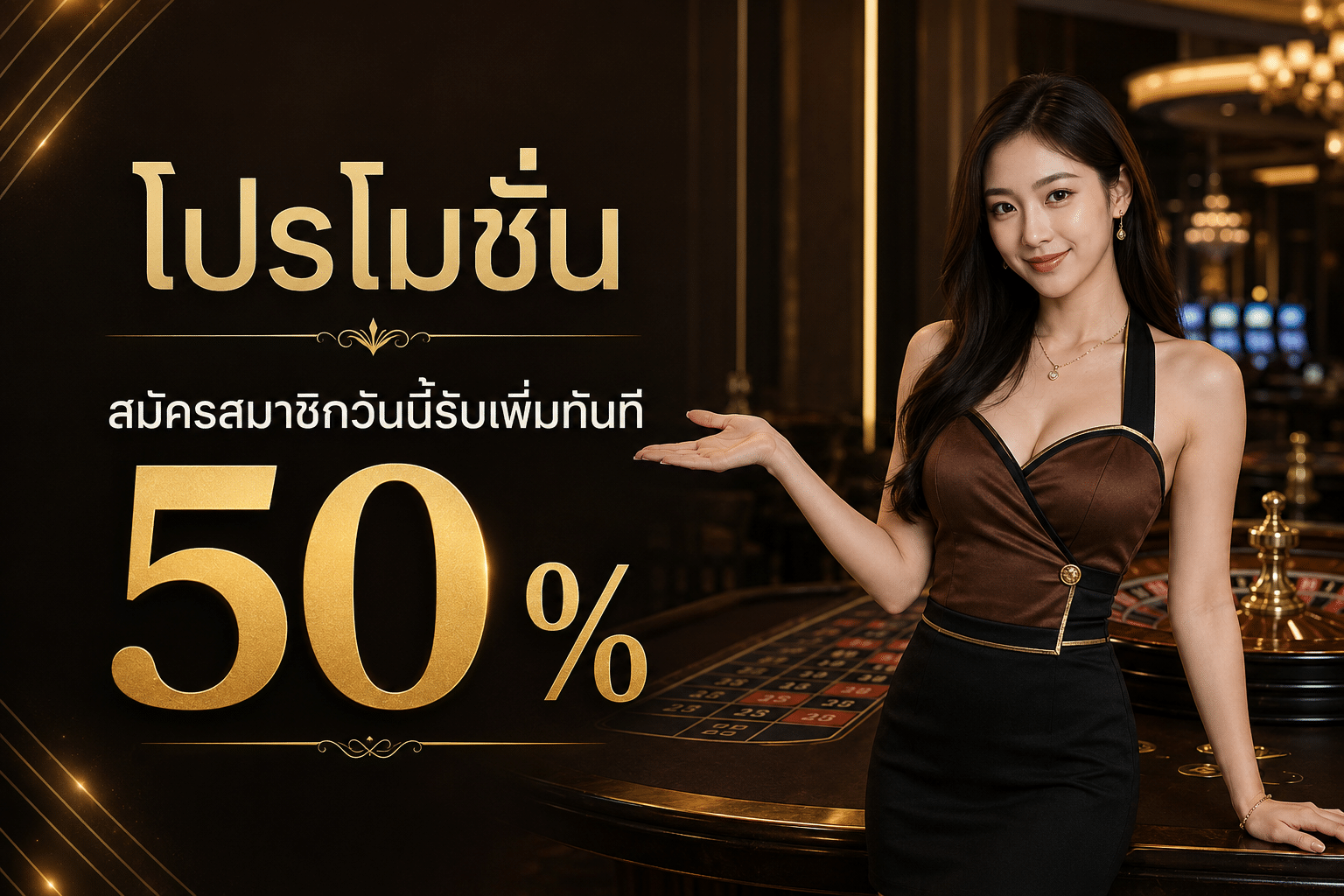 สมัครสมาชิกวันนี้รับเพิ่มทันที 50 %